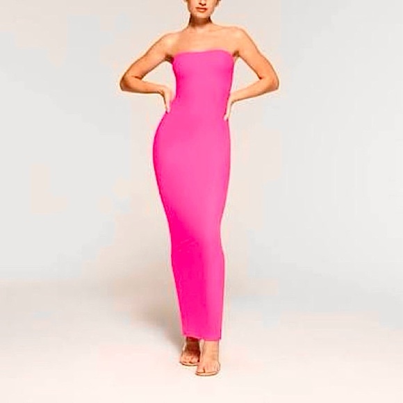 SKIMS Dresses & Skirts - SKIMS Fits Everybody Tube Dress in Neon Pink